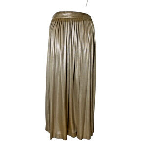 VTG 80s Connie Anderson Audio Silver Llamé Maxi Skirt SMALL